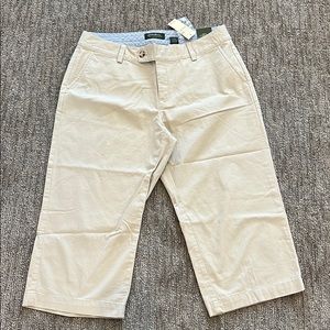 NWT Eddie Bauer Tan Capri Pants